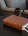 He Reads Truth Bible, Holman Handcrafted Collection, Saddle Brown Premium Calfskin