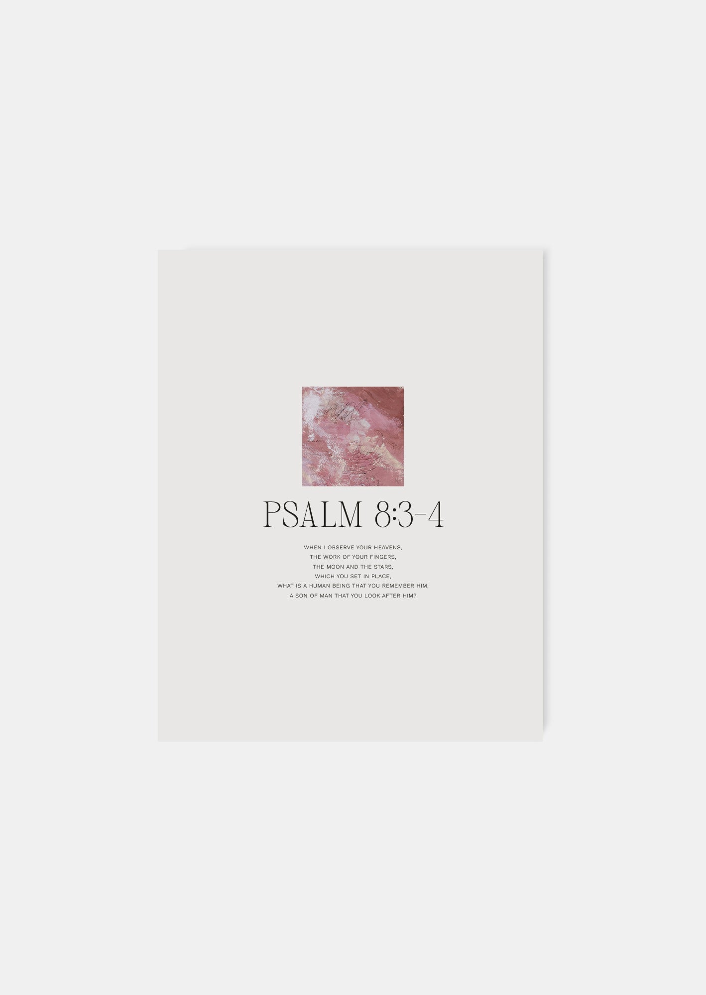People in the Old Testament Psalm 8:3-4 Art Print (DIGITAL)
