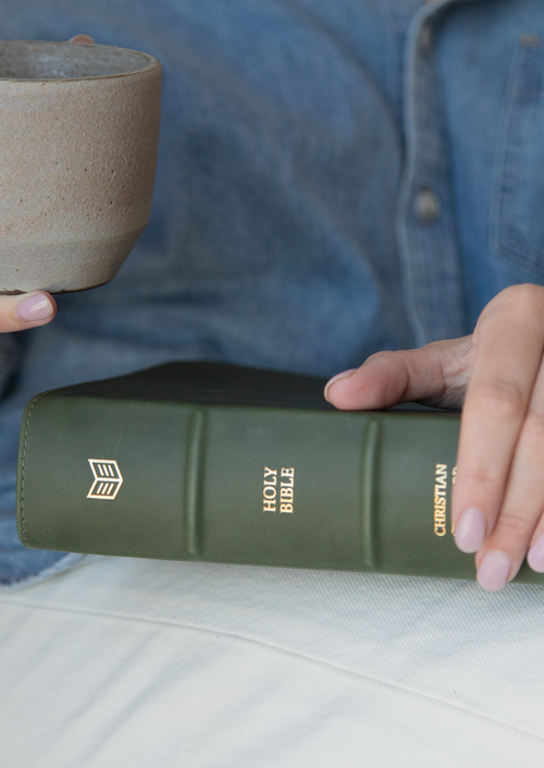She Reads Truth Bible, Holman Handcrafted Collection, Olive Premium Calfskin