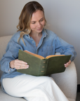 PRE-ORDER | She Reads Truth Bible, Holman Handcrafted Collection, Olive Premium Calfskin