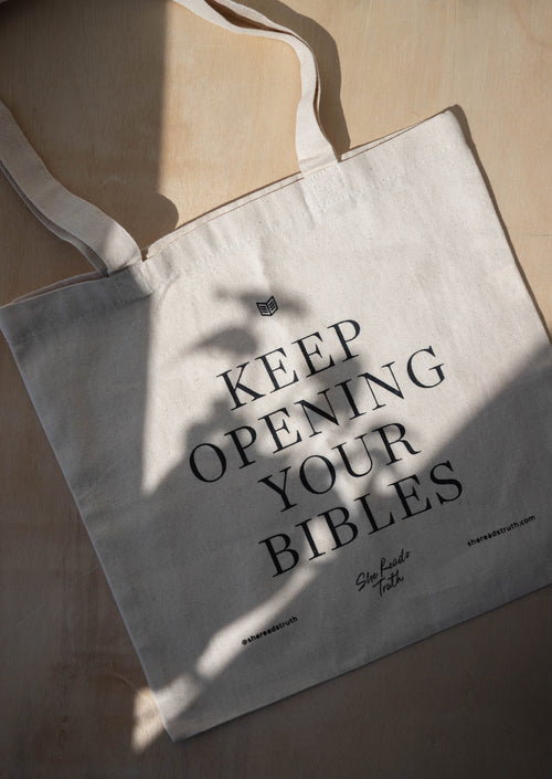 Keep Opening Your Bibles Tote Bag