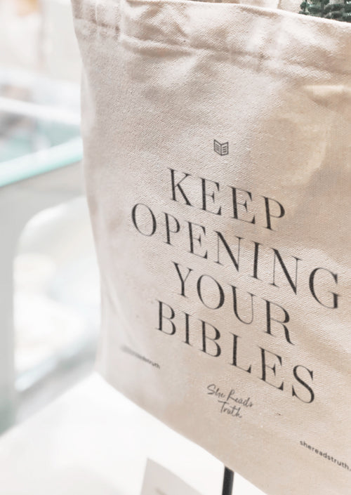 Keep Opening Your Bibles Tote Bag