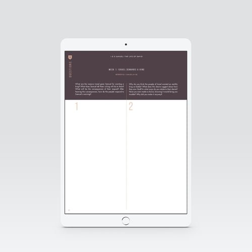1 & 2 Samuel: The Life of David Women's Reading Guide (DIGITAL)