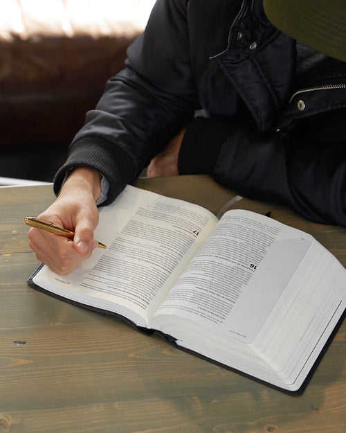 He Reads Truth Bible, Black LeatherTouch Indexed