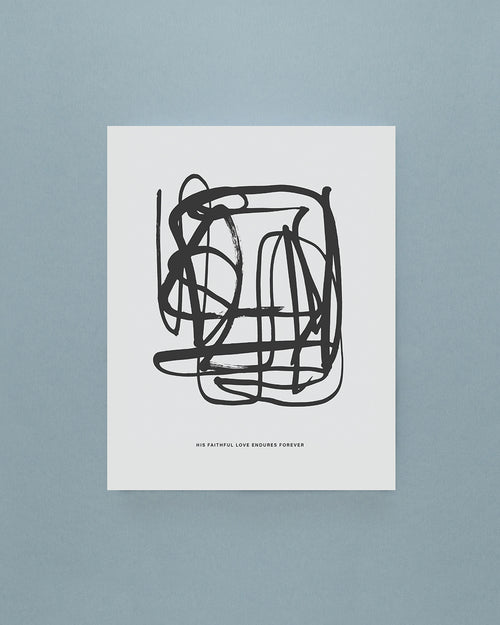 Psalm 136:1 Art Print