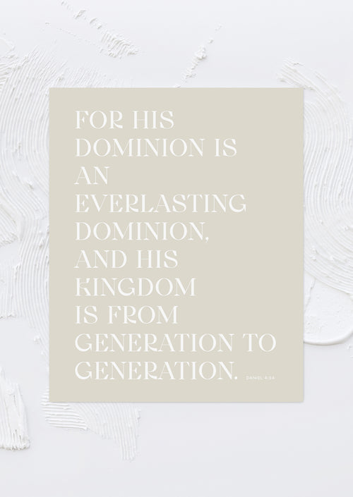 Daniel 4:34 Art Print