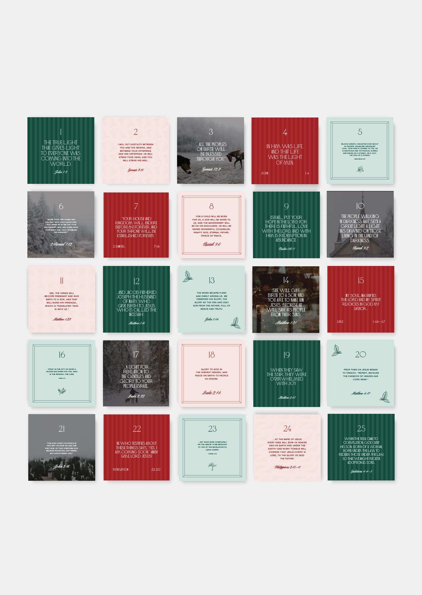 Advent 2025 Scripture Card Set