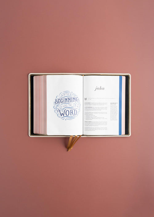 She Reads Truth Bible, Holman Handcrafted Collection, Blonde Premium Calfskin