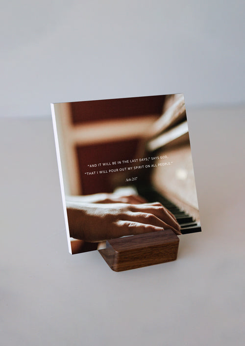 Wooden Card Stand