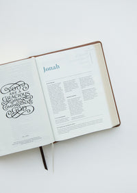He Reads Truth Bible, Saddle LeatherTouch